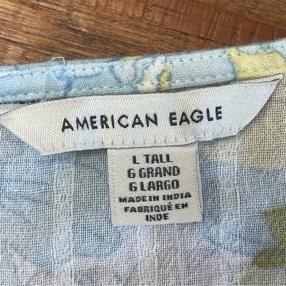 American Eagle Large Tall Floral Cut-Out Tie-Front Romper Beach summer - Picture 10 of 14